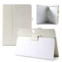 CUSTODIA BOOK ORIZZONTALE PELLE per SAMSUNG GALAXY NOTE 10.1" (2014 EDITION) CON STAND E PORTA PENNA BIANCO