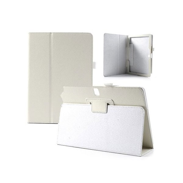 CUSTODIA BOOK ORIZZONTALE PELLE per SAMSUNG GALAXY NOTE 10.1" (2014 EDITION) CON STAND E PORTA PENNA BIANCO