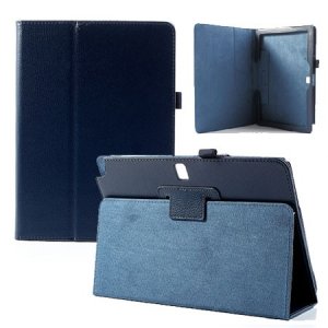 CUSTODIA BOOK ORIZZONTALE PELLE per SAMSUNG GALAXY NOTE 10.1" (2014 EDITION) CON STAND E PORTA PENNA BLU