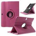 CUSTODIA BOOK PELLE GIREVOLE per SAMSUNG GALAXY TAB PRO 10.1, SM-T520, SM-T525 CON STAND E CHIUSURA ELASTICO COLORE FUCSIA