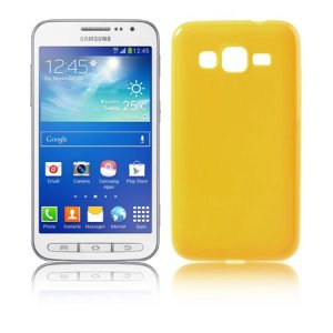 CUSTODIA GEL TPU SILICONE per SAMSUNG I8580 GALAXY CORE ADVANCE COLORE GIALLO