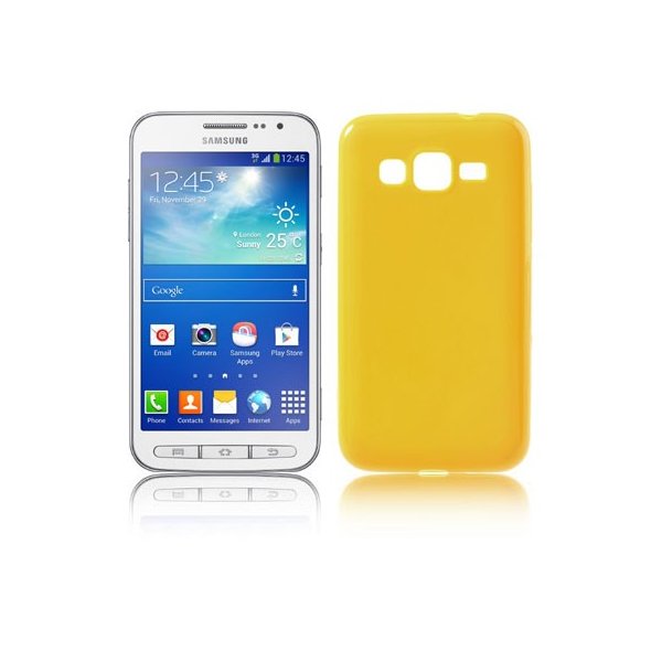 CUSTODIA GEL TPU SILICONE per SAMSUNG I8580 GALAXY CORE ADVANCE COLORE GIALLO