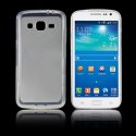 CUSTODIA GEL TPU SILICONE per SAMSUNG G3812 GALAXY WIN PRO COLORE BIANCO-TRASPARENTE