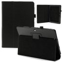 CUSTODIA BOOK ORIZZONTALE PELLE per ASUS MEMO PAD SMART 10 ME301T, PAD FHD 10 ME302C CON STAND E PORTA PENNA COLORE NERO