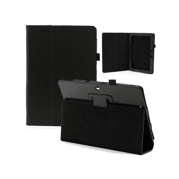 CUSTODIA BOOK ORIZZONTALE PELLE per ASUS MEMO PAD SMART 10 ME301T, PAD FHD 10 ME302C CON STAND E PORTA PENNA COLORE NERO