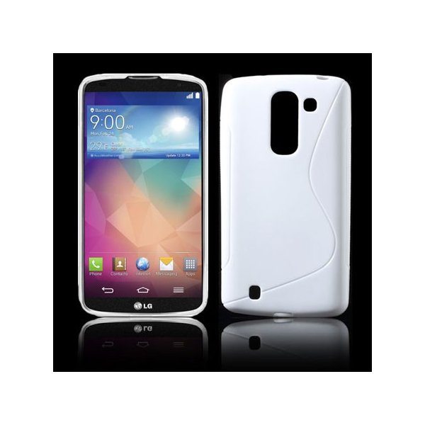 CUSTODIA GEL TPU SILICONE DOUBLE per LG G PRO 2, D837, D838, F350 COLORE BIANCO