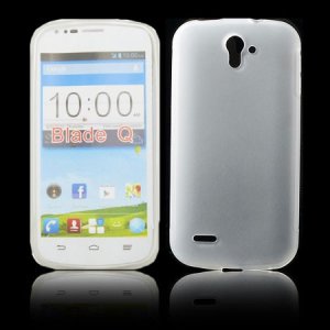 CUSTODIA GEL TPU SILICONE per ZTE BLADE Q COLORE BIANCO-TRASPARENTE