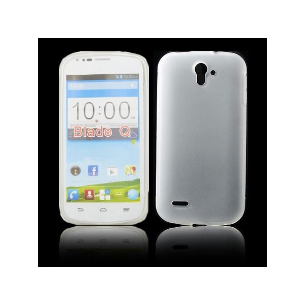 CUSTODIA GEL TPU SILICONE per ZTE BLADE Q COLORE BIANCO-TRASPARENTE