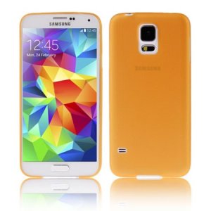 CUSTODIA BACK RIGIDA ULTRA SLIM DA 0,3mm per SAMSUNG G900F GALAXY S5, GALAXY S5 NEO G903F, GALAXY S5 PLUS COLORE ARANCIONE