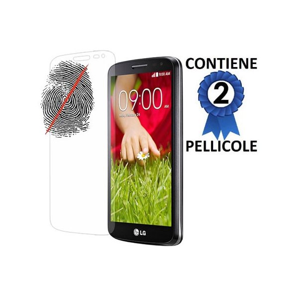 PELLICOLA PROTEGGI DISPLAY ANTIMPRONTA per LG G2 MINI CONFEZIONE 2 PEZZI