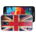 CUSTODIA BACK RIGIDA per SAMSUNG G900F GALAXY S5, GALAXY S5 NEO G903F, GALAXY S5 PLUS FANTASIA BANDIERA UK ANTICATA