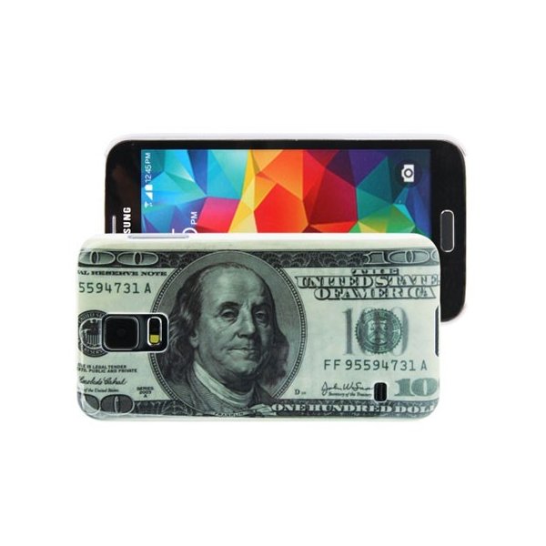 CUSTODIA BACK RIGIDA per SAMSUNG G900F GALAXY S5, GALAXY S5 NEO G903F, GALAXY S5 PLUS FANTASIA DOLLARO USA