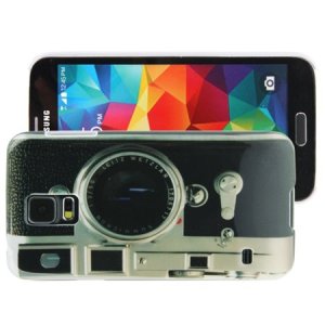 CUSTODIA BACK RIGIDA per SAMSUNG G900F GALAXY S5, GALAXY S5 NEO G903F, GALAXY S5 PLUS FANTASIA MACCHINA FOTOGRAFICA