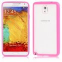 CUSTODIA BACK RIGIDA per SAMSUNG GALAXY NOTE 3, N9000, N9002, N9005 TRASPARENTE CON CORNICE COLORE FUCSIA