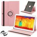 CUSTODIA BOOK PELLE GIREVOLE per SAMSUNG GALAXY NOTE PRO 12.2, SM-P900 CON STAND E CHIUSURA ELASTICO COLORE ROSA