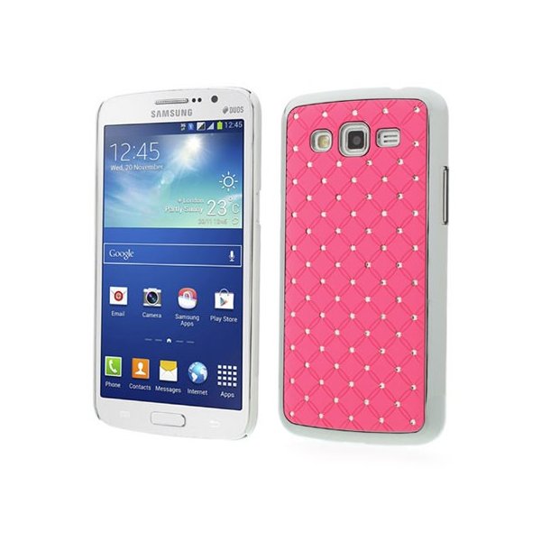 CUSTODIA BACK RIGIDA CON BRILLANTINI per SAMSUNG G7106 GALAXY GRAND 2, G7100, G7102, G7105 COLORE ROSA