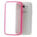 CUSTODIA BACK RIGIDA per SAMSUNG G7106 GALAXY GRAND 2, G7100, G7102, G7105 TRASPARENTE CON CORNICE COLORE FUCSIA