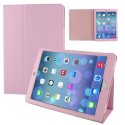 CUSTODIA BOOK ORIZZONTALE PELLE per APPLE IPAD AIR, IPAD 5 CON STAND COLORE ROSA