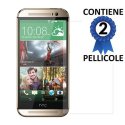 PELLICOLA PROTEGGI DISPLAY per HTC ONE 2 ( M8 ), ONE M8s CONFEZIONE 2 PEZZI