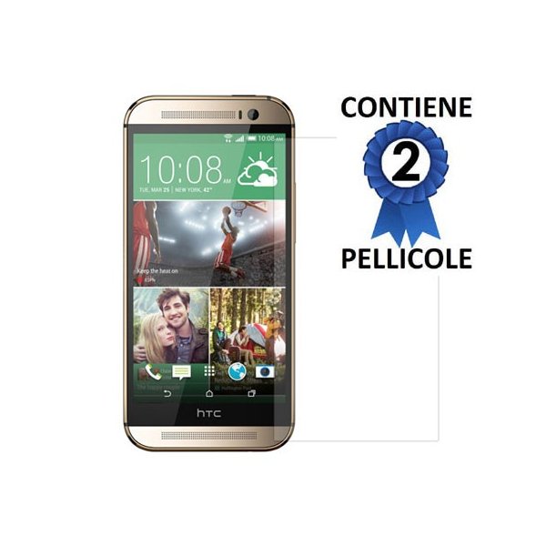 PELLICOLA PROTEGGI DISPLAY per HTC ONE 2 ( M8 ), ONE M8s CONFEZIONE 2 PEZZI