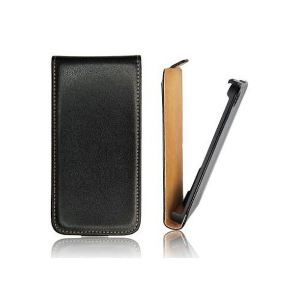 CUSTODIA FLIP VERTICALE SLIM PELLE per SAMSUNG N7500 GALAXY NOTE 3 NEO, N7502 GALAXY NOTE 3 NEO DUOS, N7505 COLORE NERO