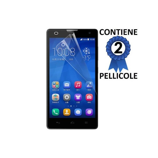 PELLICOLA PROTEGGI DISPLAY per HUAWEI HONOR 3C CONFEZIONE 2 PEZZI