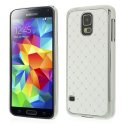 CUSTODIA BACK RIGIDA CON BRILLANTINI per SAMSUNG G900F GALAXY S5, GALAXY S5 NEO G903F, GALAXY S5 PLUS COLORE BIANCO