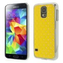 CUSTODIA BACK RIGIDA CON BRILLANTINI per SAMSUNG G900F GALAXY S5, GALAXY S5 NEO G903F, GALAXY S5 PLUS COLORE GIALLO