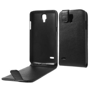 CUSTODIA FLIP VERTICALE PELLE per SAMSUNG G910S GALAXY ROUND COLORE NERO