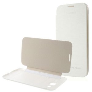 CUSTODIA FLIP COVER ORIZZONTALE per SAMSUNG I8580 GALAXY CORE ADVANCE COLORE BIANCO