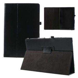 CUSTODIA BOOK PELLE per NOKIA LUMIA 2520, 10.1" POLLICI CON STAND E PORTA PENNA COLORE NERO