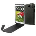 CUSTODIA FLIP VERTICALE PELLE per LG G PRO LITE D680, D682TR, G PRO LITE DUAL D686 COLORE NERO