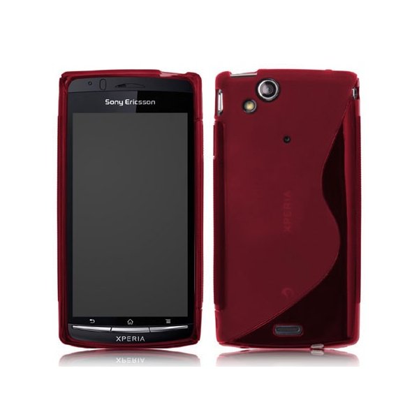 CUSTODIA GEL TPU SILICONE DOUBLE per SONY-ERICSSON X12 XPERIA ARC, ARC s, LT15i, LT18i COLORE ROSSO