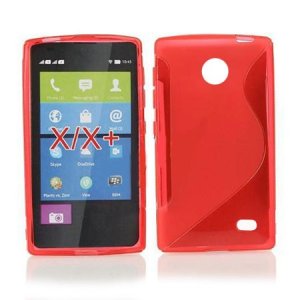 CUSTODIA GEL TPU SILICONE DOUBLE per NOKIA X, X+ COLORE ROSSO