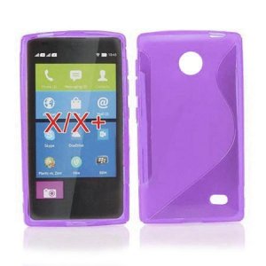 CUSTODIA GEL TPU SILICONE DOUBLE per NOKIA X, X+ COLORE VIOLA