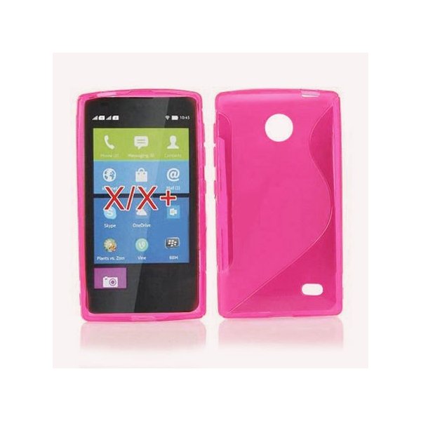 CUSTODIA GEL TPU SILICONE DOUBLE per NOKIA X, X+ COLORE ROSA