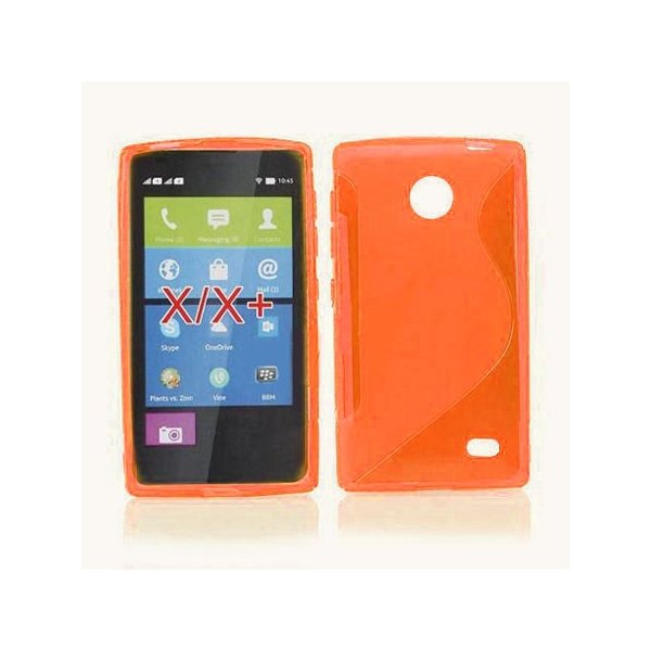 CUSTODIA GEL TPU SILICONE DOUBLE per NOKIA X, X+ COLORE ARANCIONE