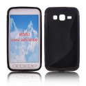 CUSTODIA GEL TPU SILICONE DOUBLE per SAMSUNG I8580 GALAXY CORE ADVANCE COLORE NERO