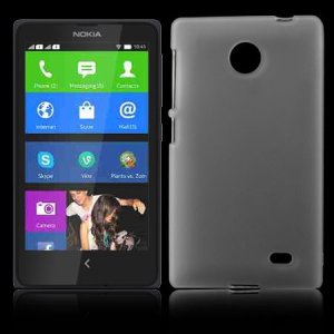 CUSTODIA GEL TPU SILICONE per NOKIA X, X+ COLORE BIANCO-TRASPARENTE