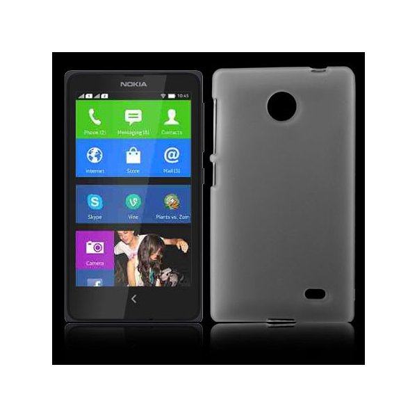 CUSTODIA GEL TPU SILICONE per NOKIA X, X+ COLORE BIANCO-TRASPARENTE