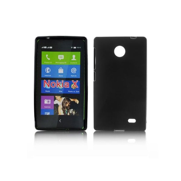 CUSTODIA GEL TPU SILICONE per NOKIA X, X+ COLORE NERO