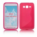 CUSTODIA GEL TPU SILICONE DOUBLE per SAMSUNG I8580 GALAXY CORE ADVANCE COLORE ROSA