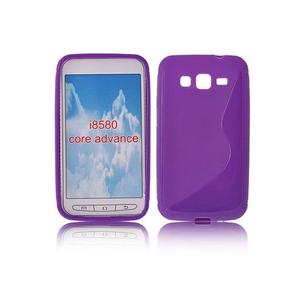 CUSTODIA GEL TPU SILICONE DOUBLE per SAMSUNG I8580 GALAXY CORE ADVANCE COLORE VIOLA