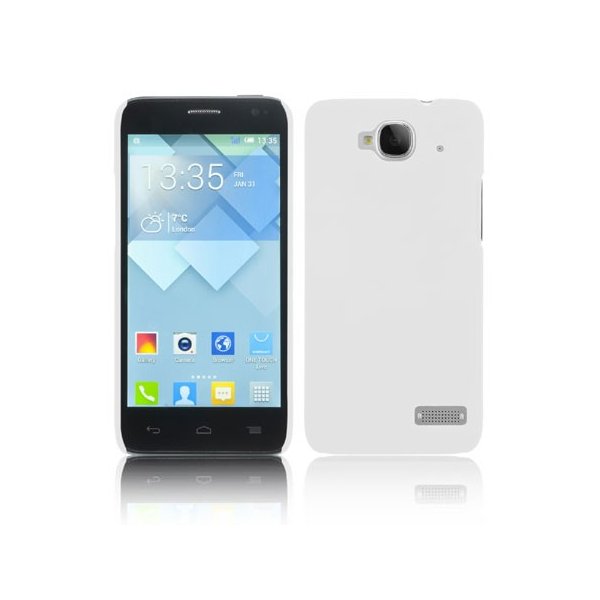 CUSTODIA BACK RIGIDA per ALCATEL ONE TOUCH IDOL MINI 6012 COLORE BIANCO