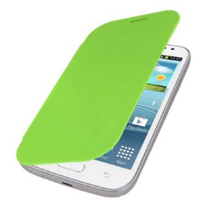 CUSTODIA FLIP COVER ORIZZONTALE per SAMSUNG I9080 GALAXY GRAND, I9082 GRAND DUOS VERDE