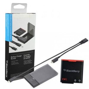 CARICABATTERIE DA TAVOLO ACC-39461-101 + BATTERIA ORIGINALE EM1 BLACKBERRY per CURVE 9370, CURVE 9360, CURVE 9350 BLISTER