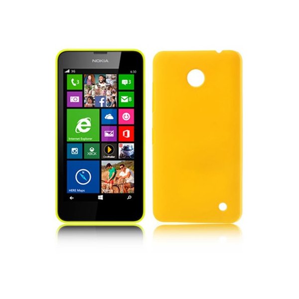 CUSTODIA BACK RIGIDA per NOKIA LUMIA 630 COLORE GIALLO