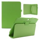 CUSTODIA BOOK PELLE per SAMSUNG P5200 GALAXY TAB 3 10.1, P5210 10.1" POLLICI CON STAND E PORTA PENNA COLORE VERDE