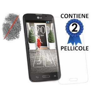 PELLICOLA PROTEGGI DISPLAY ANTI IMPRONTA per LG L70, D320N CONFEZIONE 2 PEZZI