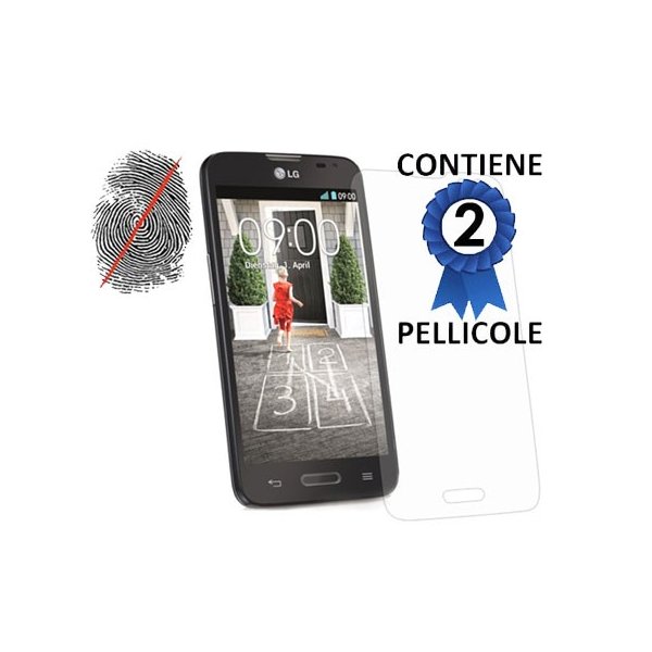 PELLICOLA PROTEGGI DISPLAY ANTI IMPRONTA per LG L70, D320N CONFEZIONE 2 PEZZI